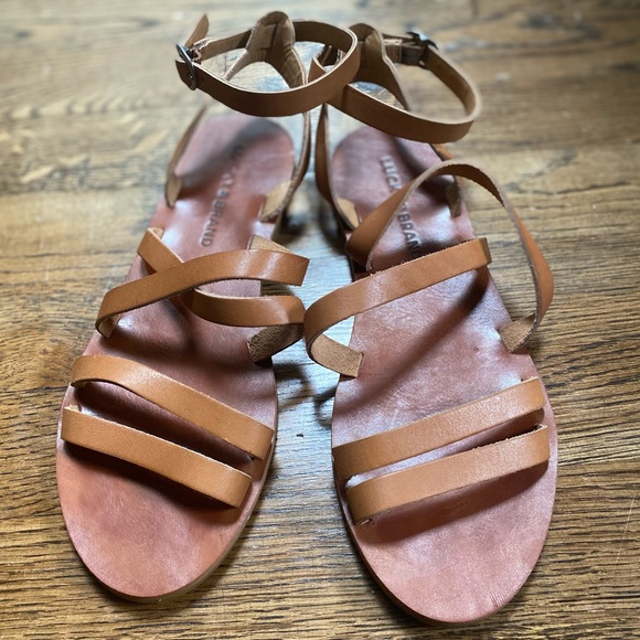 Lucky Brand Addie Sandal in Almond Natural Leather - Picture 3 of 10